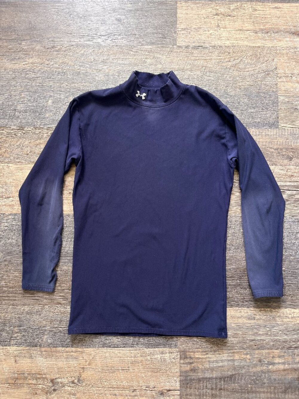 Under Armour HeatGear Men's Navy Compression Mock Long-Sleeve Baselayer XL